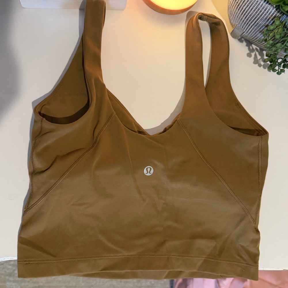 NWOT Lululemon Walnut Crunch Cropped Tank Top Size 4